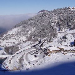 STATION DE  GUZET  NEIGE HIVER TELESIEGE